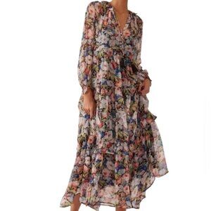 Anthropologie Watercolor Marais Dress | XS